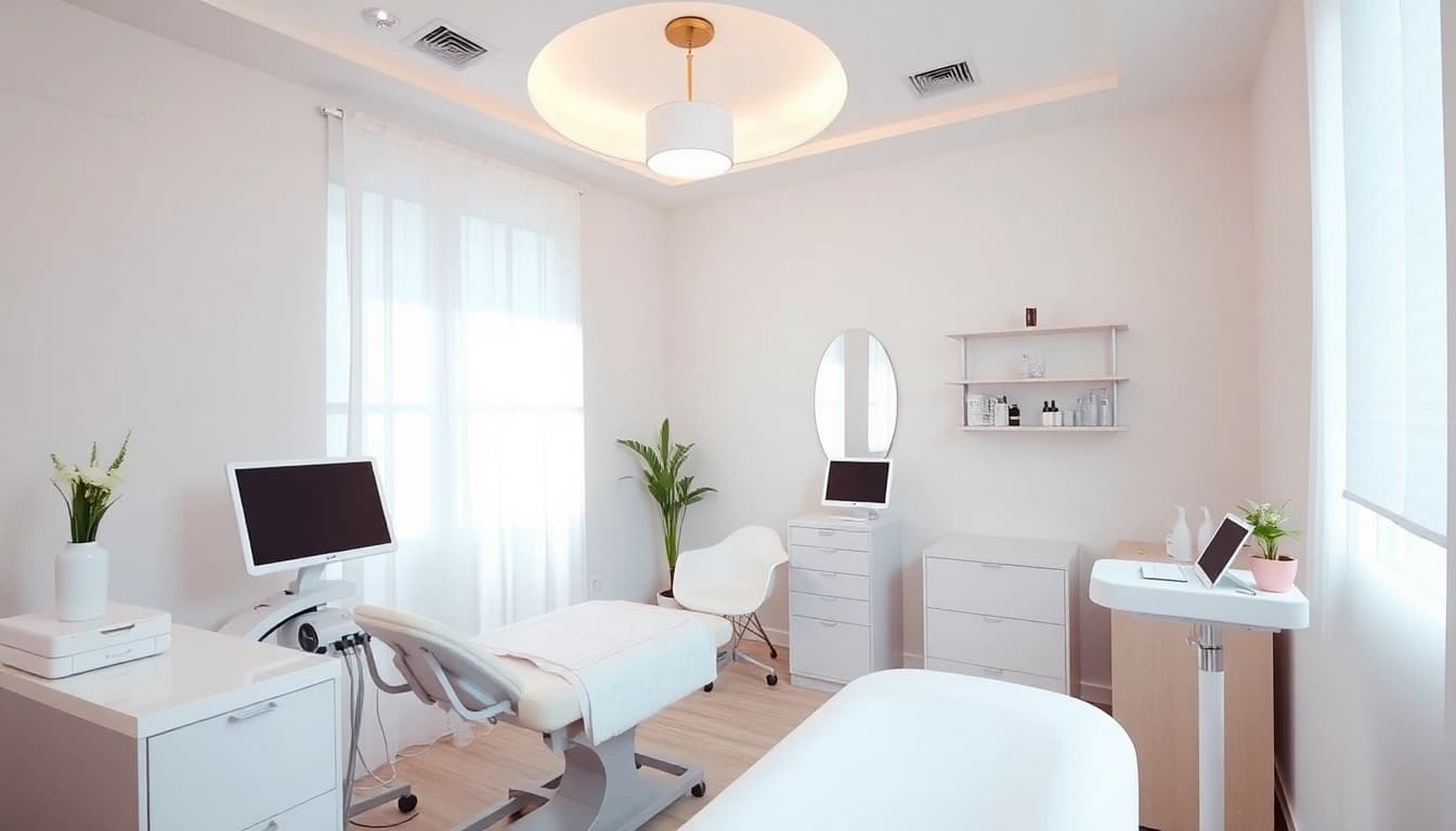 Epilare definitiva Sibiu in a modern clinic showcasing advanced technology and a welcoming environment.