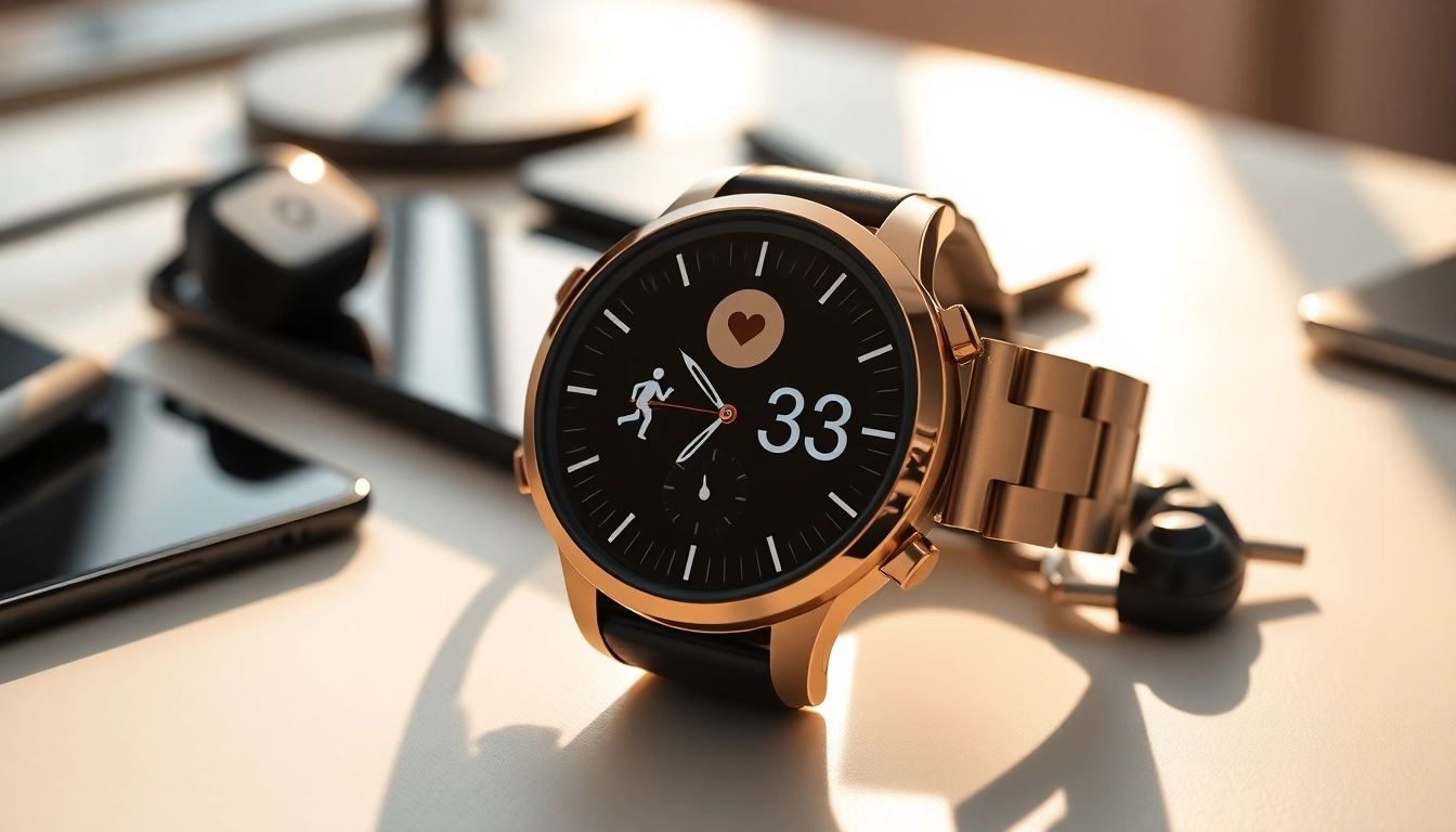 LC88 Smart Watch displaying health metrics with a modern lifestyle setting