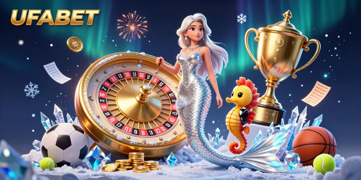 Bet on exciting games and win big with UFABET's dynamic sports betting scene featuring roulette and trophies.