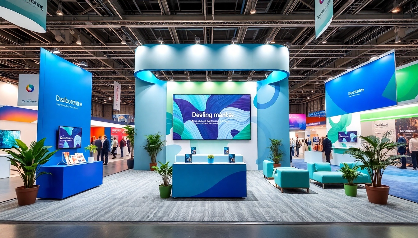 Exhibition stand showcasing the creativity of exhibition stand designers UK with innovative design elements.
