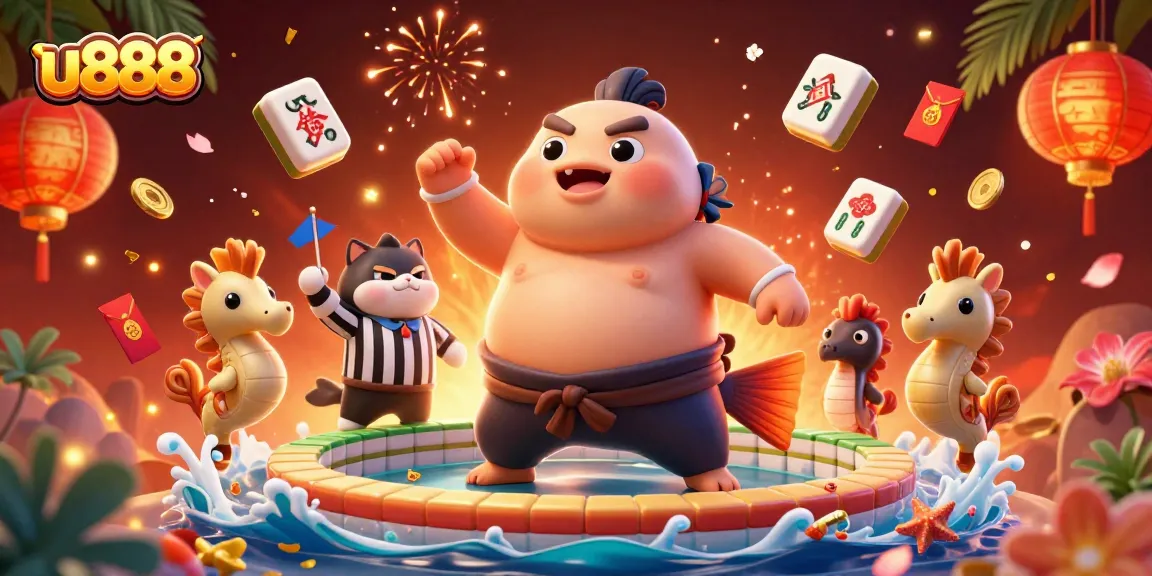 Bet on excitement with u888 in an underwater casino, featuring vibrant characters and game elements.