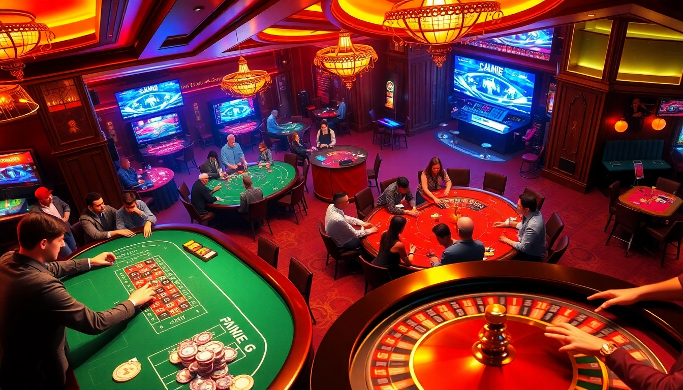 Exciting players engage at a vibrant casino table, exploring Top nhà cái uy tín for optimal gaming experiences.