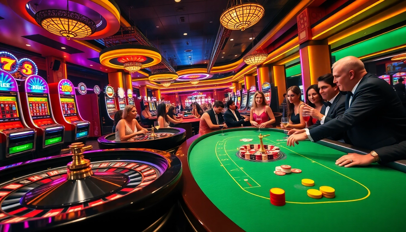 Experience the thrill of gambling at Mount Gold Casino with lively poker tables and roulette wheels.