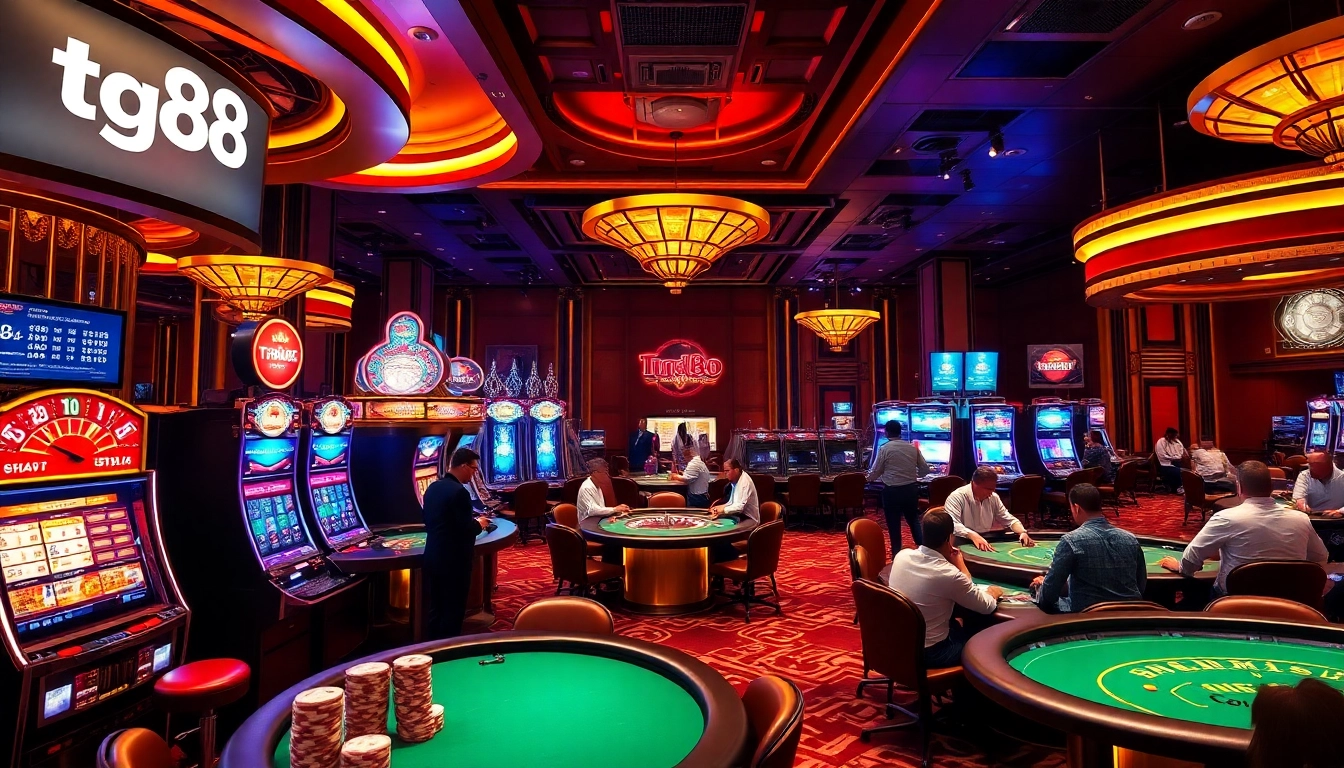 Experience the thrill of tg88 gaming with vibrant casino tables and winning players.