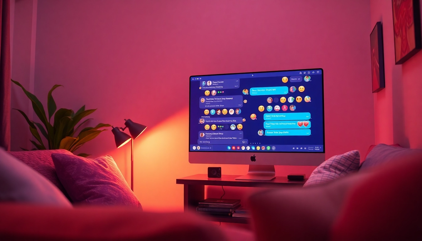 Engage in vibrant sexchat with inviting digital ambiance and cozy settings.