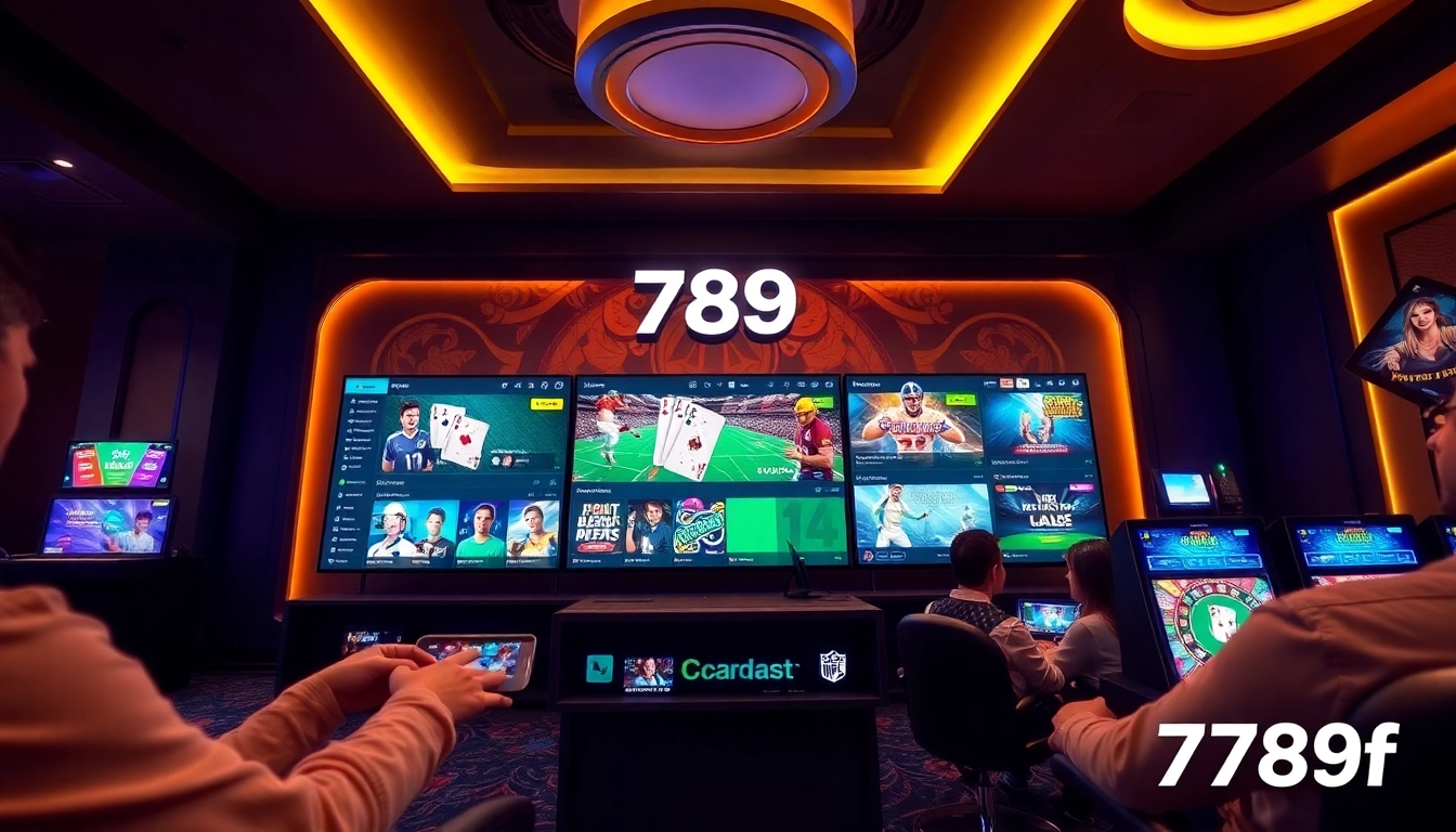 Engaging online betting platform scene showcasing 789f games and vibrant user interaction.