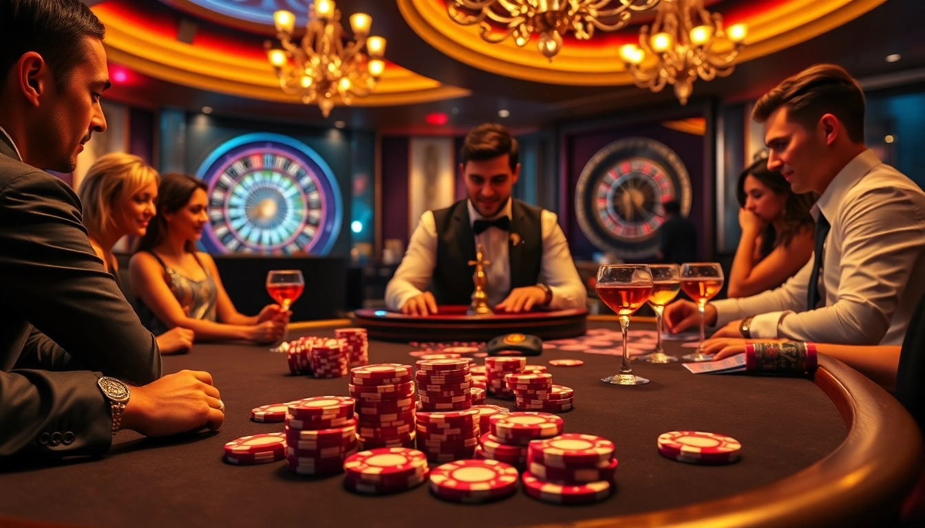 Betting at a luxurious casino table with Big 88 poker chips and a roulette wheel in action.