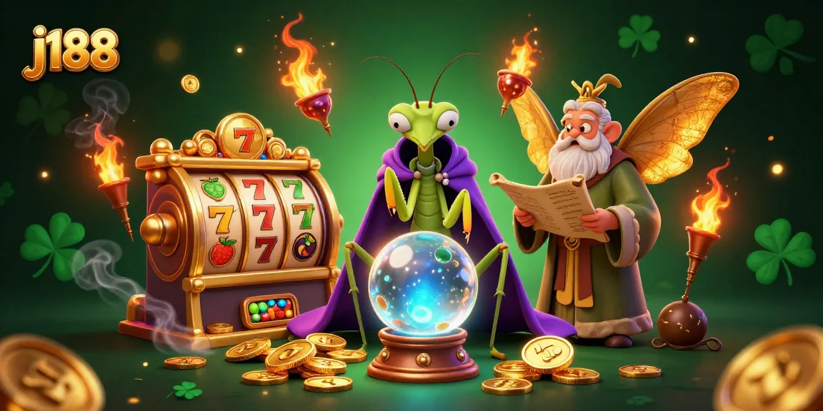 Experience j188's thrilling slots with fortune teller and ancient wisdom in this vibrant 3D casino scene.