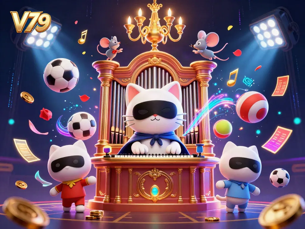 Experience thrilling moments at V79 with fantasy characters and dynamic gambling elements in a vibrant casino scene.