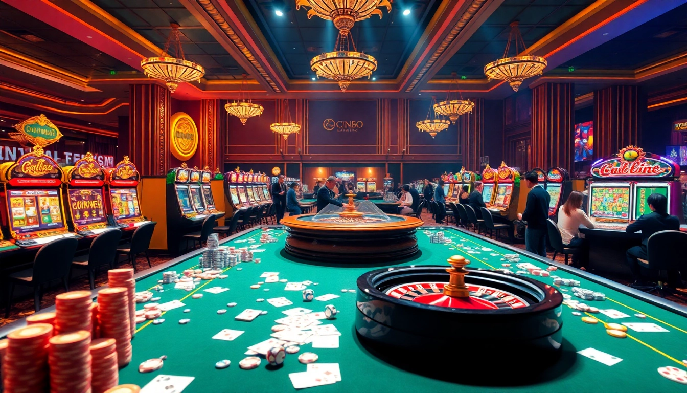 Experience the thrill of placing bets at cm88.com with exciting casino visuals featuring diverse gambling activities.