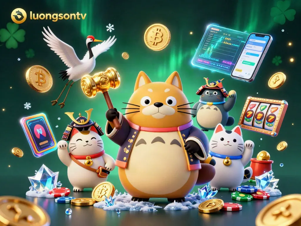 Experience excitement with luongsontv's colorful casino scene, featuring lucky animals and vibrant slots.