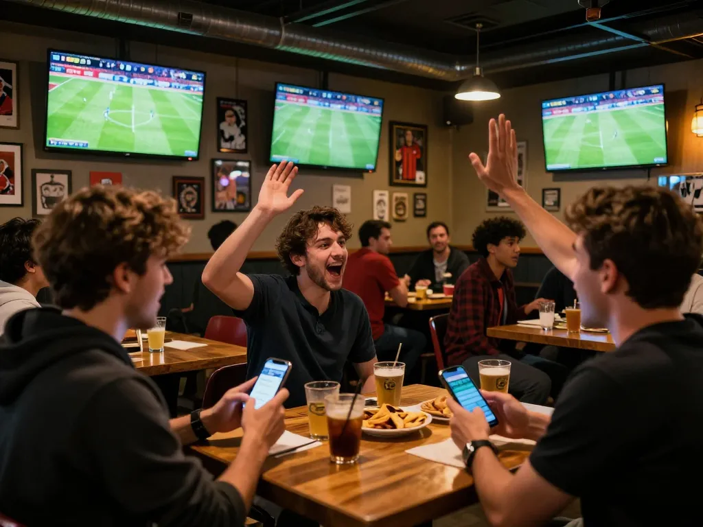 Fans engaging with lương sơn tv for live soccer betting during an exciting match.