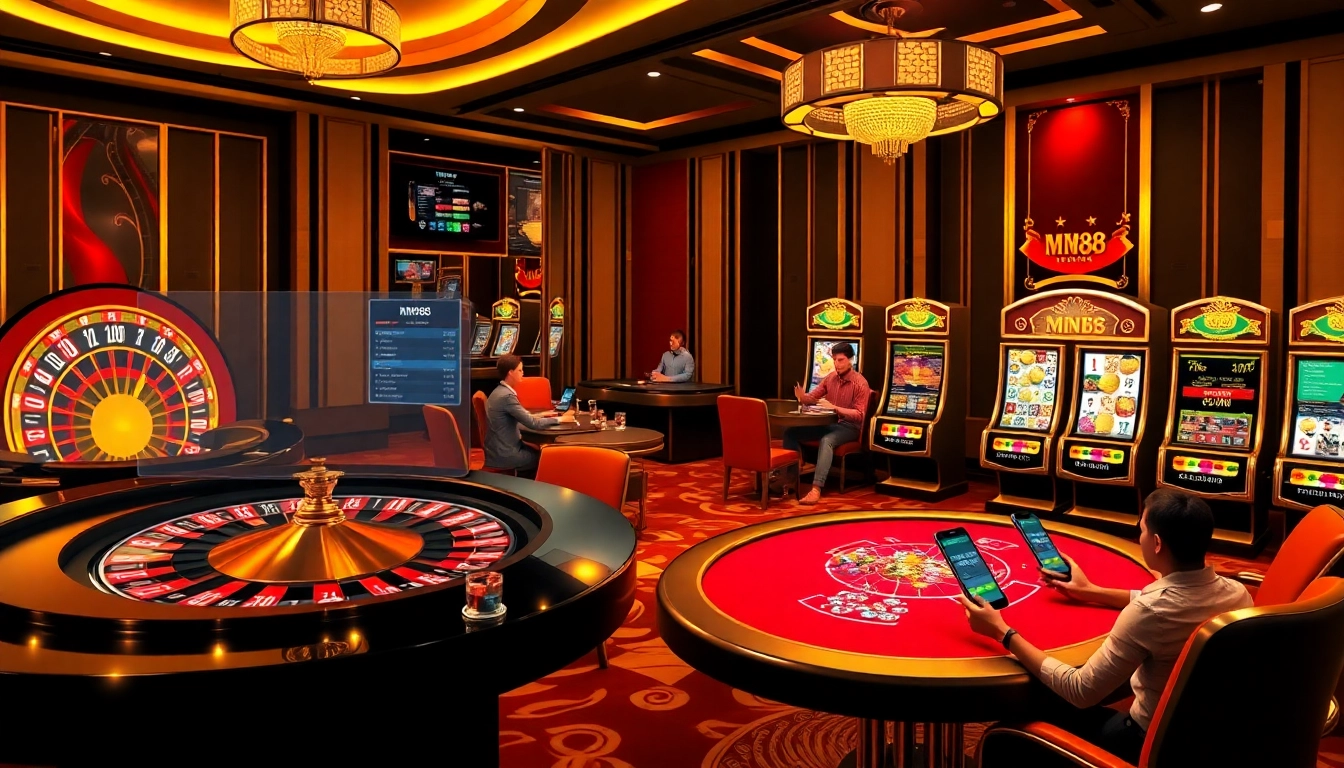 Experience the thrilling excitement of MM88 with vibrant online casino gaming activities.