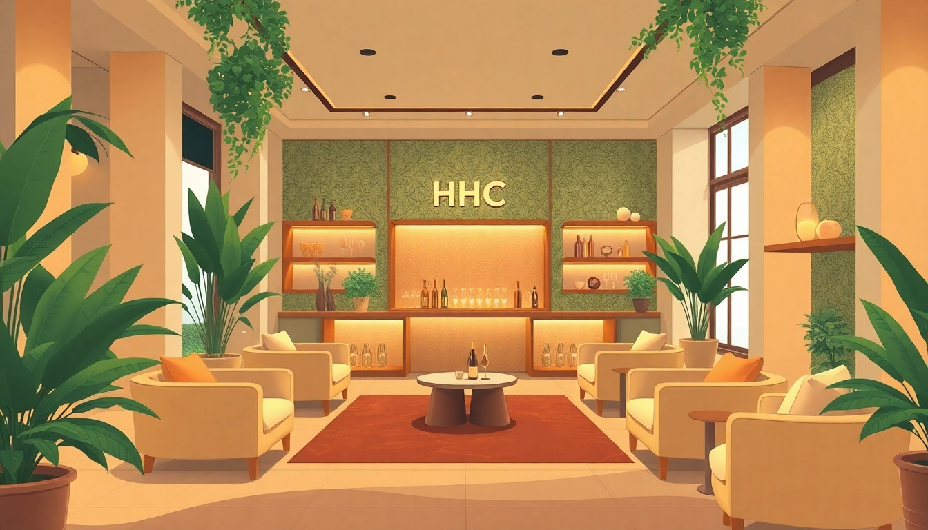Discover the luxurious ambiance of moonbarguy hhc lounge with elegant seating and HHC product display.