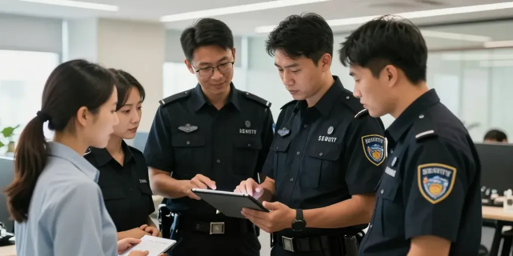 Private Security services by a trusted provider in a modern office setting.