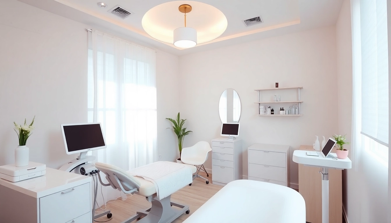Epilare definitiva Sibiu in a modern clinic showcasing advanced technology and a welcoming environment.