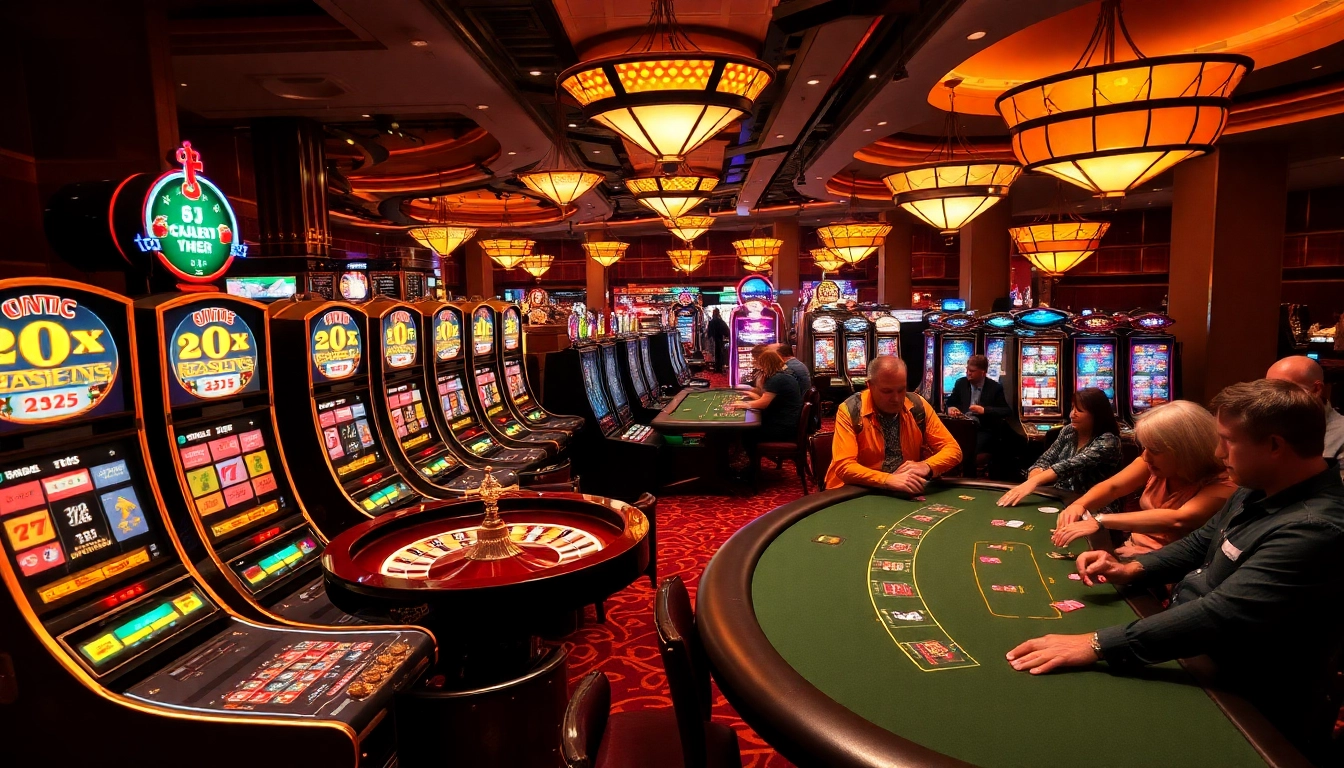 188bet casino floor with slot machines and poker games in action