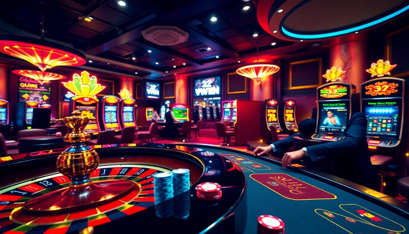 Experience the thrill of winning at 32 WIN with an elegant casino atmosphere.