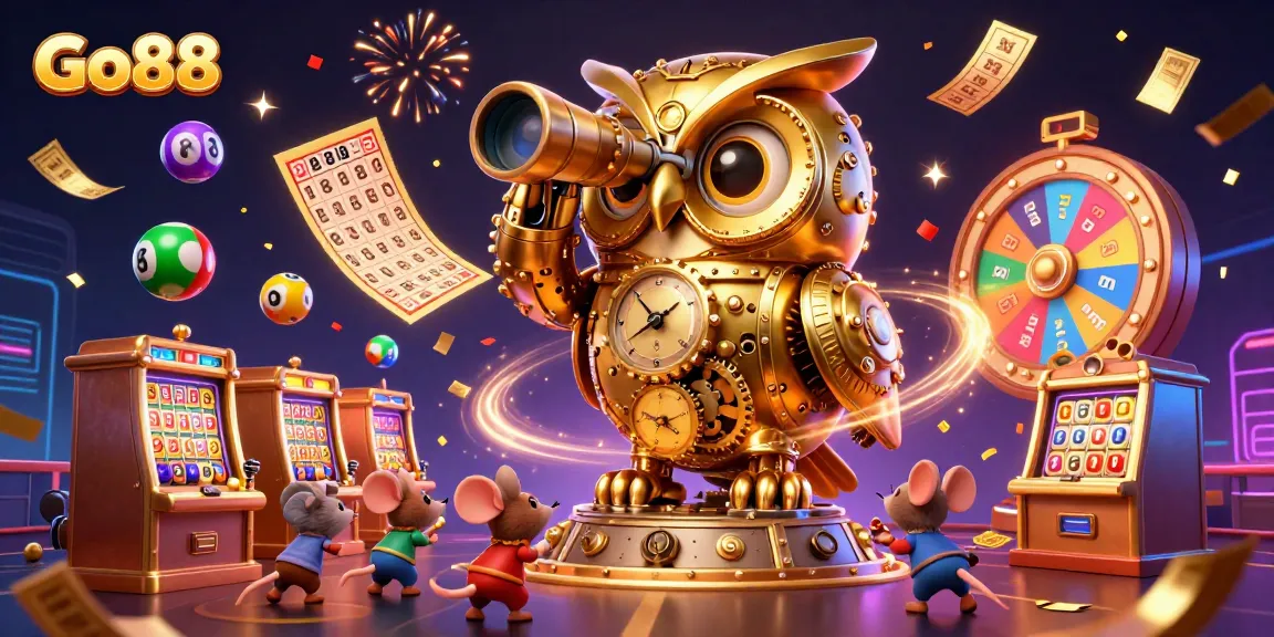 Experience the excitement of Go88 gaming with vibrant lottery balls and engaging casino scenes.