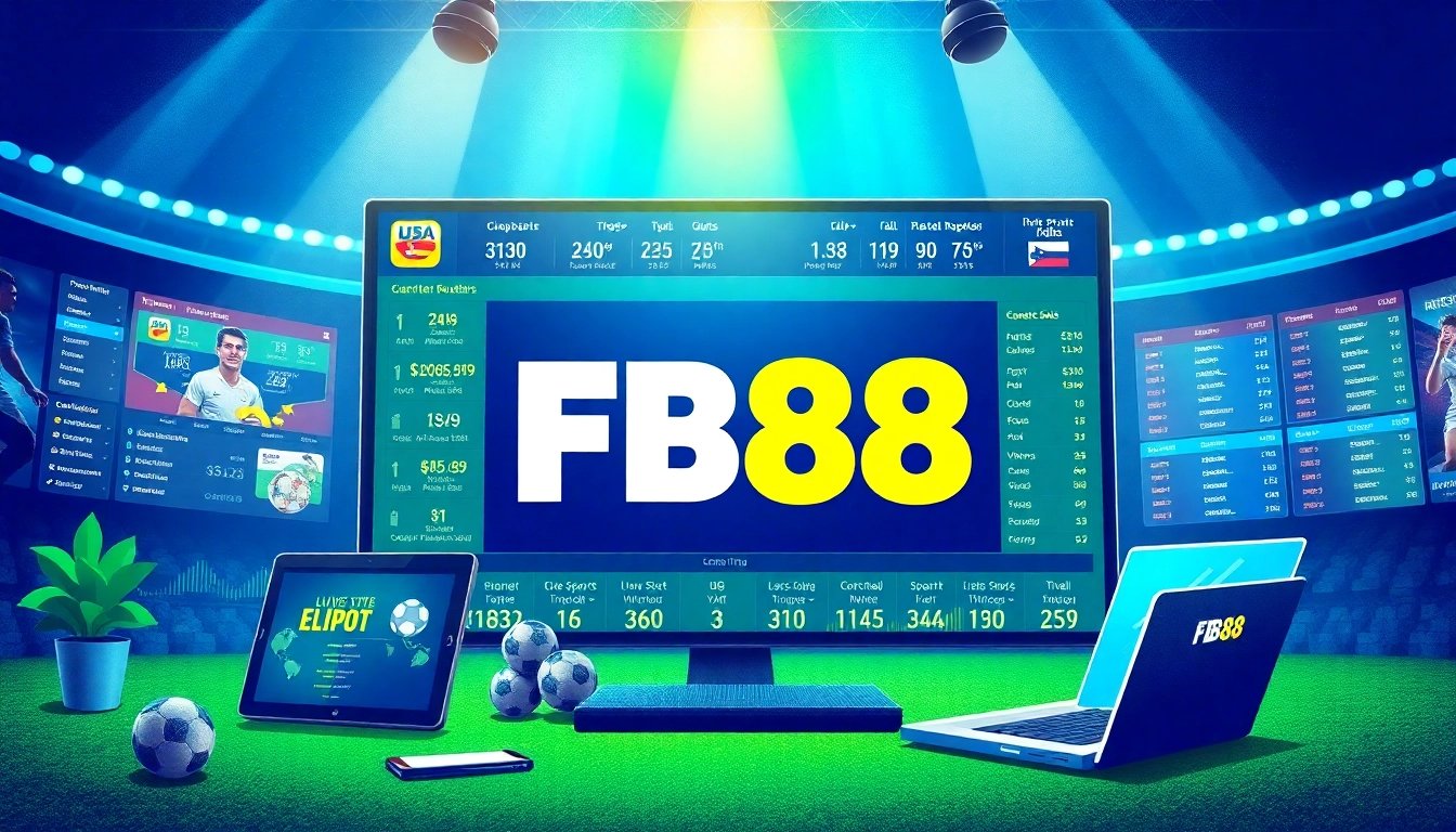 Engage with the FB88 online betting platform showcasing live sports odds and statistics.
