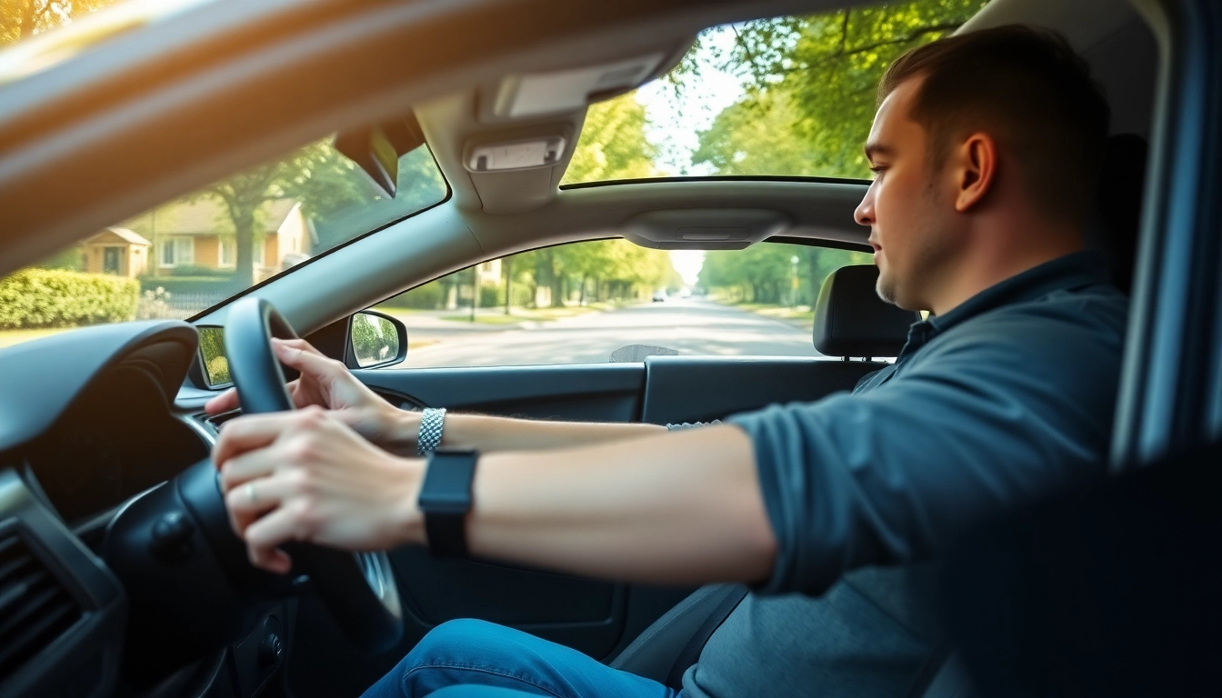 Experience automatic driving lessons Guildford with a professional instructor guiding a learner in a safe environment.