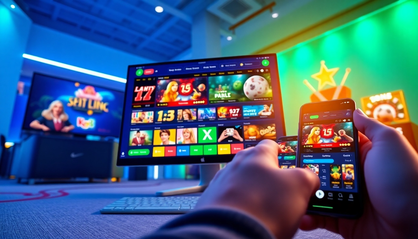 Engaging gaming experience on the Go8 platform showcasing casino and sports betting.