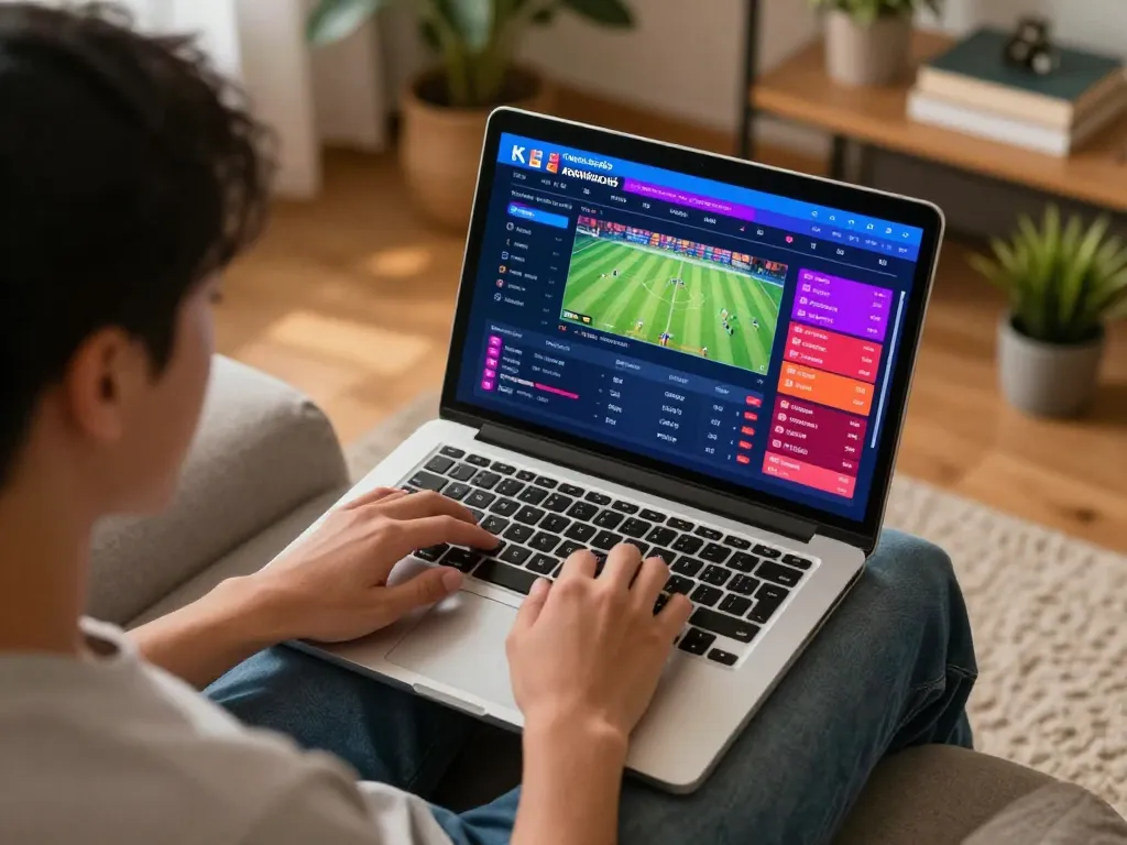 Engaging with Keonhacai5's betting odds interface in a cozy home environment.