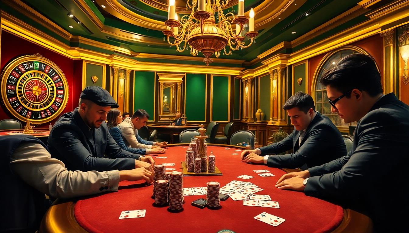 Experience high-stakes poker action at LUCK8's luxury casino with engaging gameplay and vibrant atmosphere.