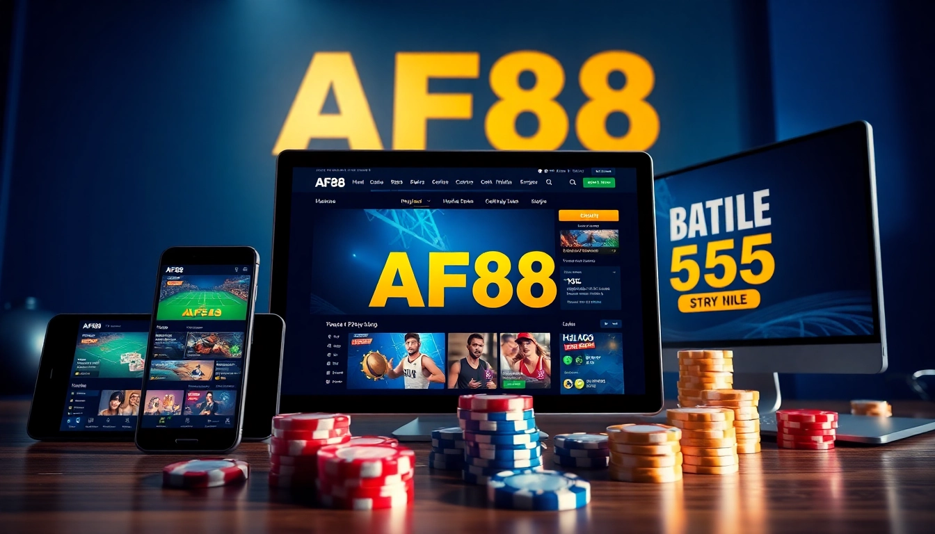 AF88 online gambling platform featuring a sleek interface and engaging design.