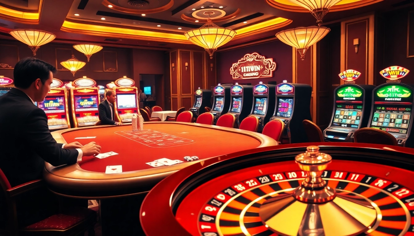 11win players engaging in poker and enjoying casino gaming excitement