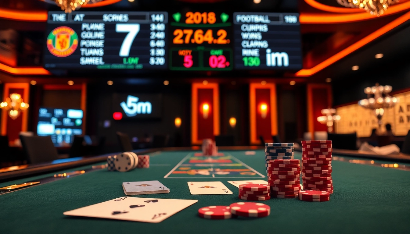 Follow exciting live football scores at 7m while placing bets at a luxurious casino.