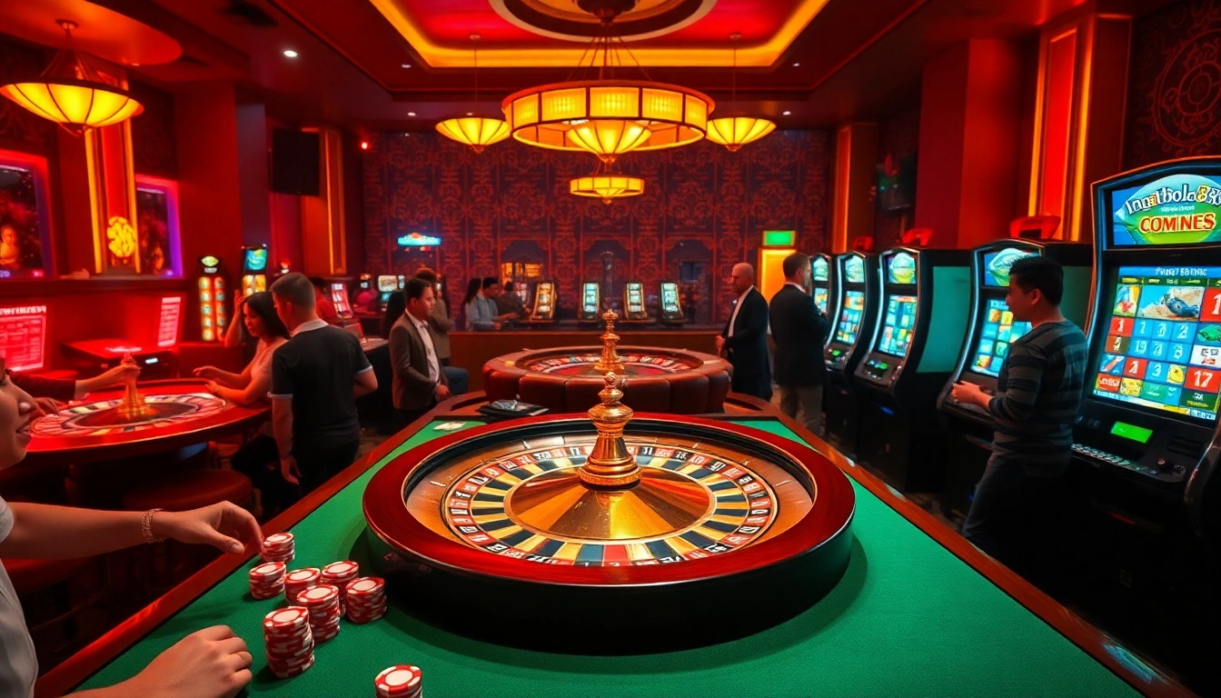 Experience the thrill of ingatbola88 as players enjoy exciting casino games with poker chips and roulette.