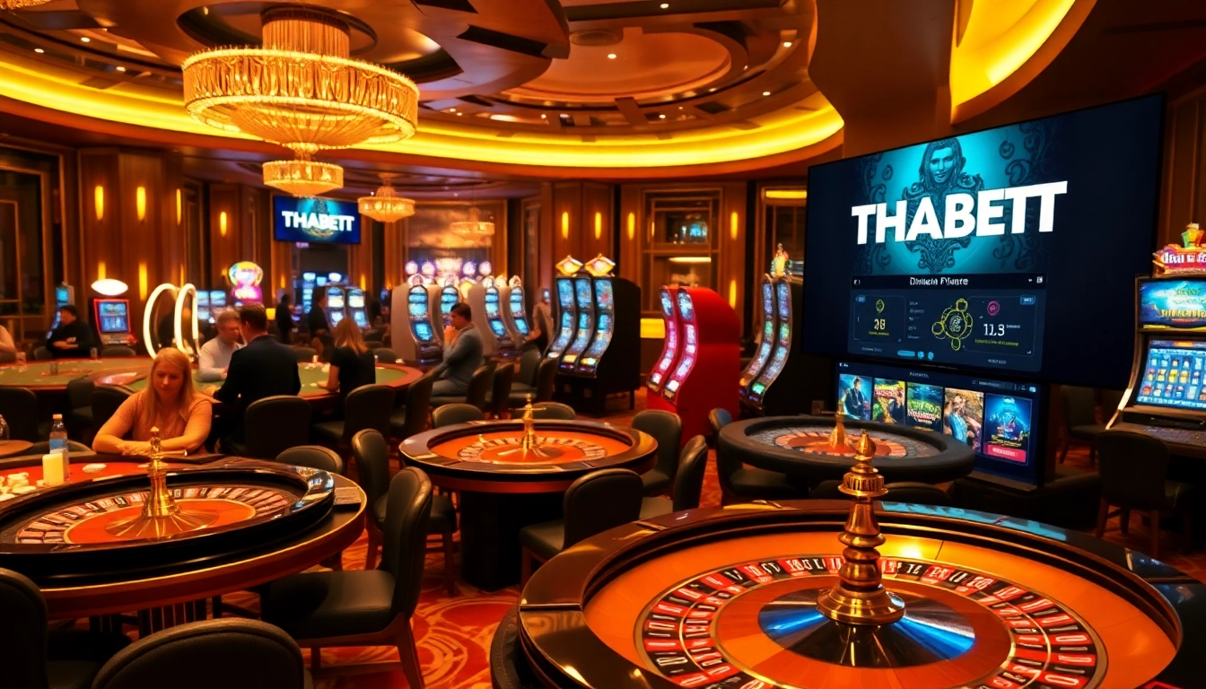 Experience the thrilling action of gambling at https://tha-bet.pro/ with vibrant slot machines and lively players.