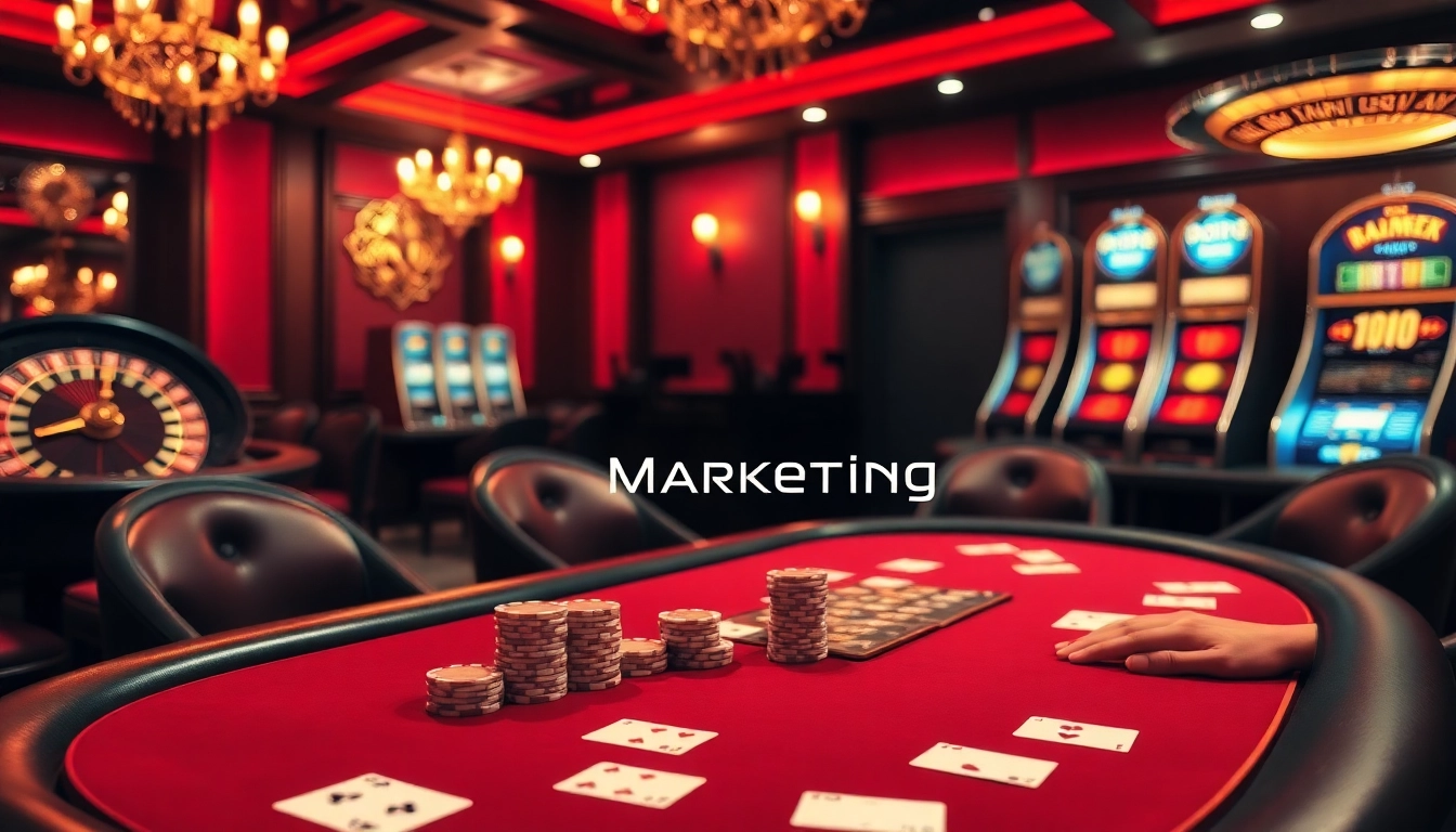Experience thrilling gameplay at KJC Marketing's top-tier casino with polished poker chips and elegant cards.