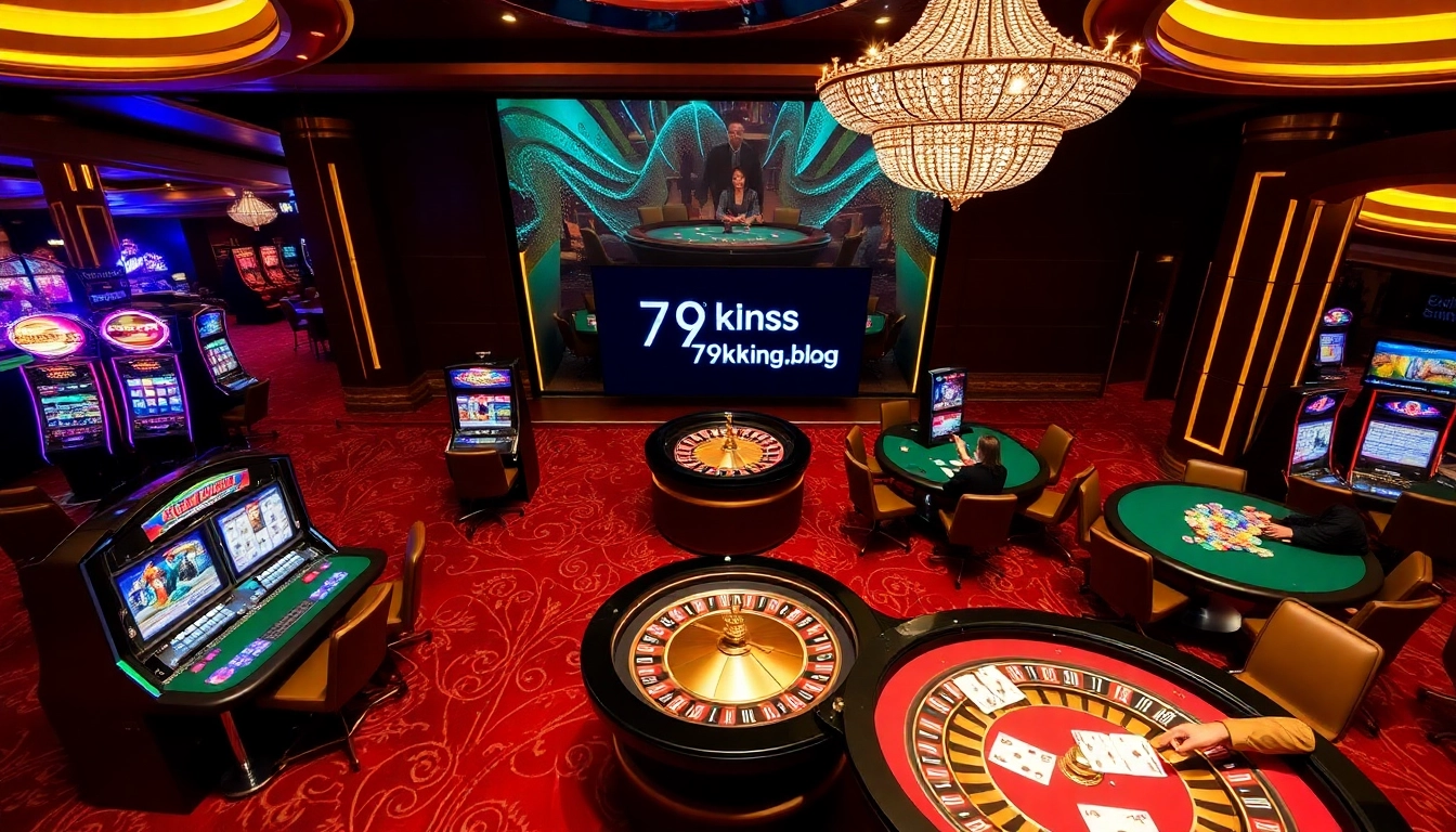 Exciting gambling action at https://79kking.blog/ with players engaged in casino games.
