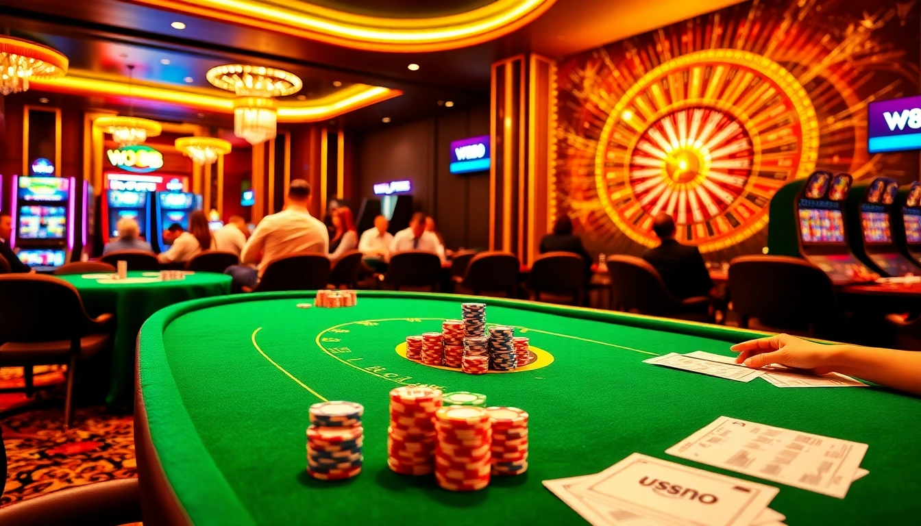 Experience thrilling gameplay at W88 with vibrant poker chips and casino excitement.