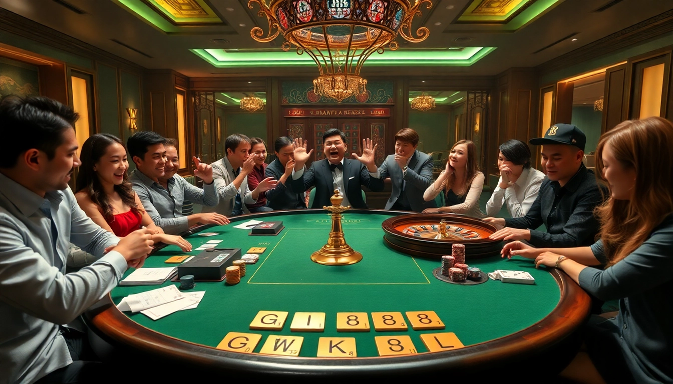 Experience thrilling moments at GK88 casino with poker chips and roulette wheel.