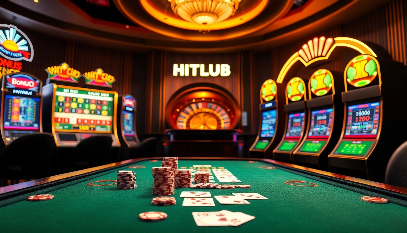 HITCLUB offers exciting online casino experiences with vibrant games, roulette, and poker setups.