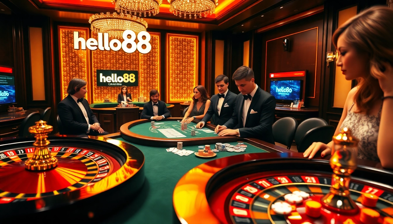 Engage in thrilling casino action at hello88 with vibrant games and elegant gamblers.