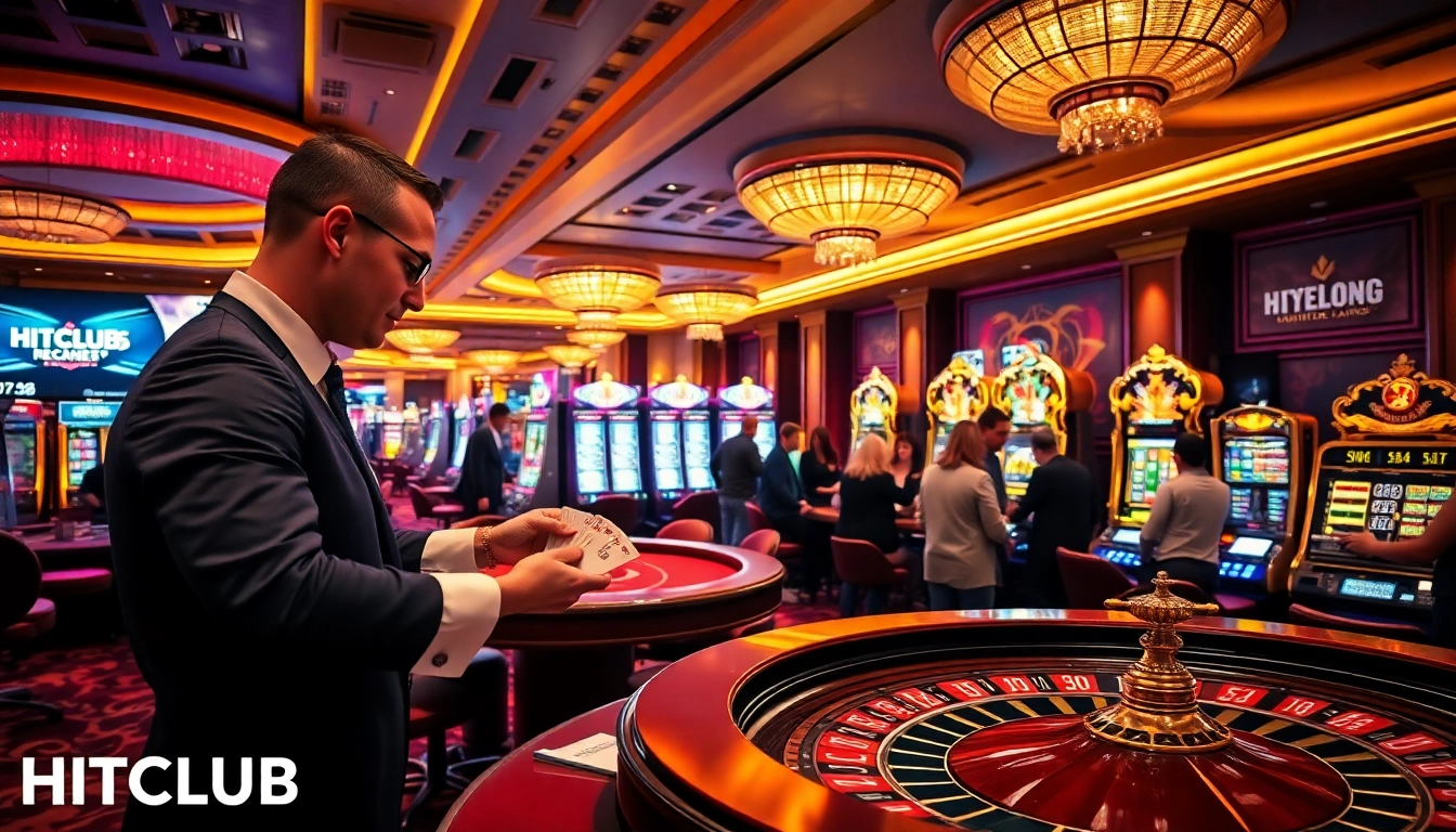 Experience the thrill of HITCLUB with vibrant casino games and excited players.