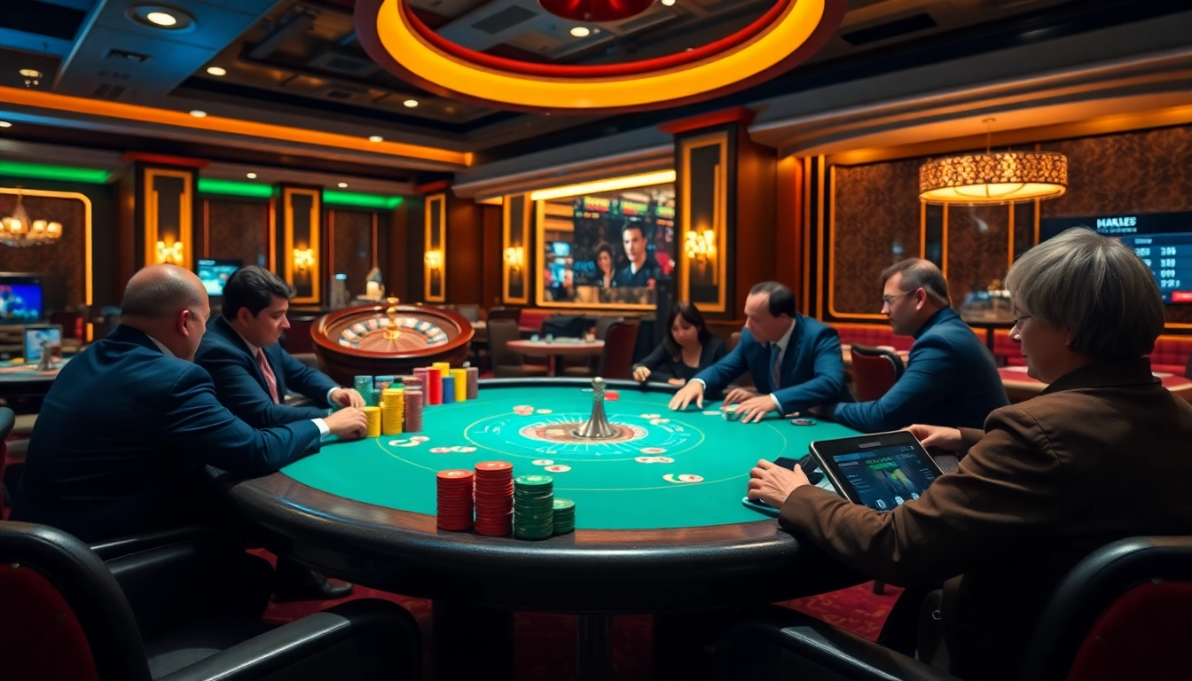 Experience kèo nhà cái excitement at a colorful poker table with vibrant chips and screens.