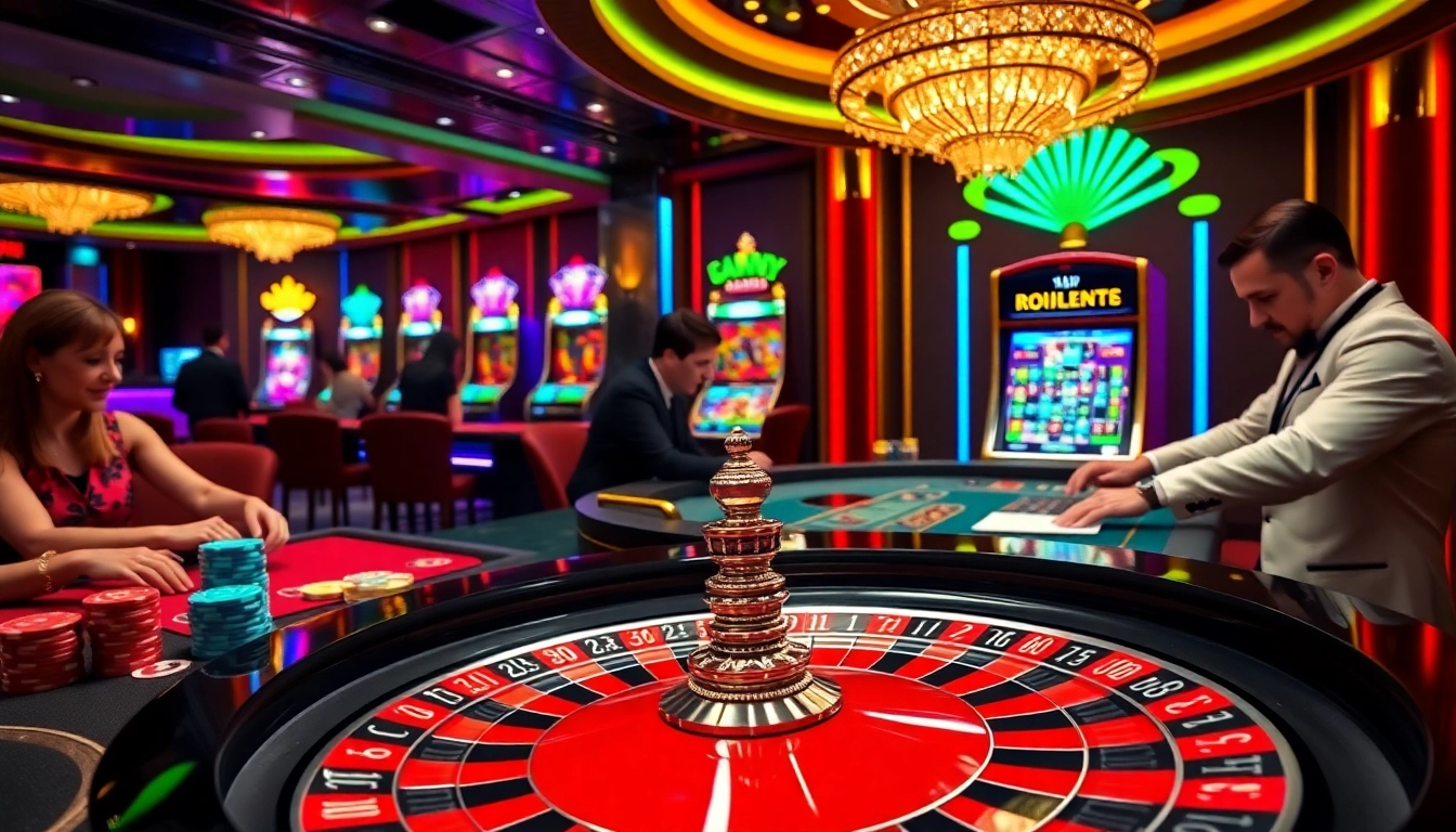 Experience the thrill of kwin com gaming with dazzling casino action at a roulette table.