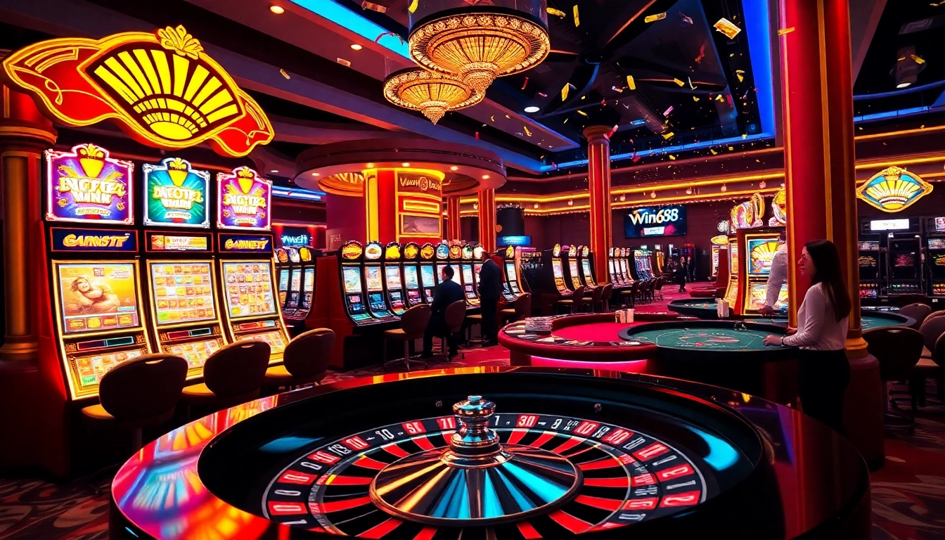 Experience excitement at win678 casino with vibrant slot machines and engaging tables.