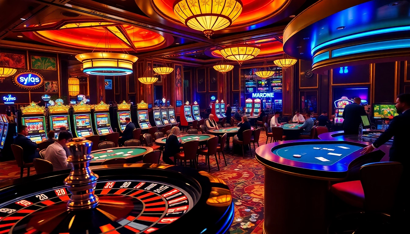 Engaging scene of casino action highlighting XX88 with players and vibrant gaming tables.