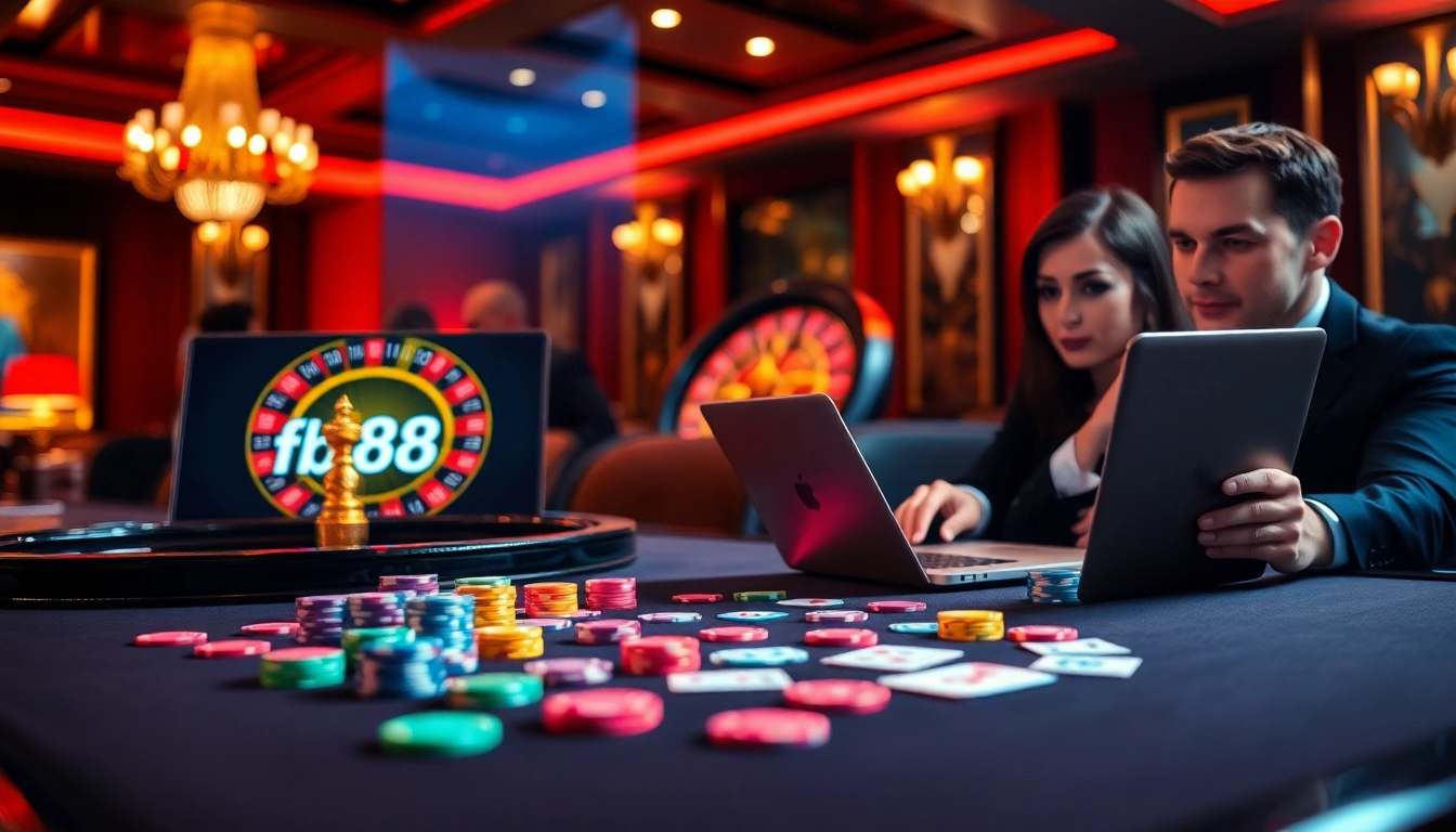 Experience thrilling casino action at fb88 with vibrant gaming tables and engaging players.