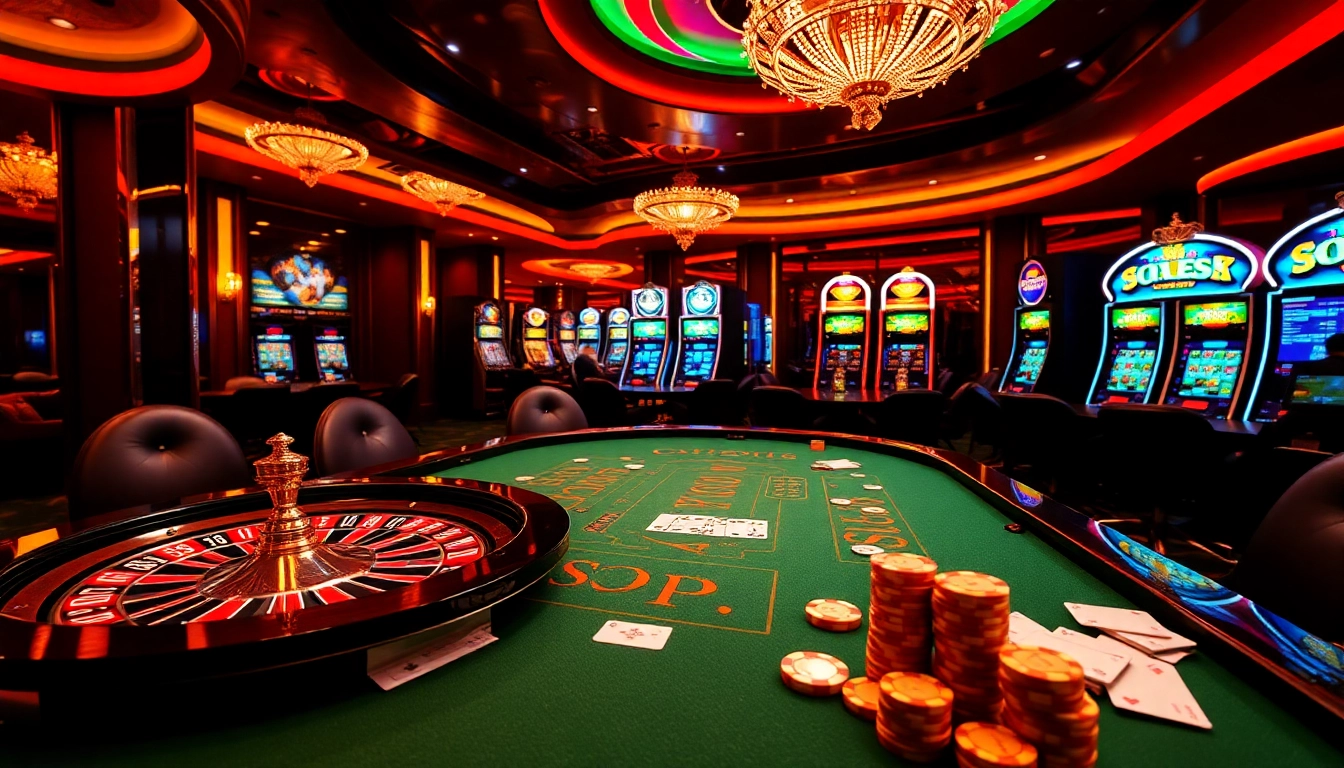 Experience the thrill of 88vv casino with vibrant gaming action and luxurious setup.