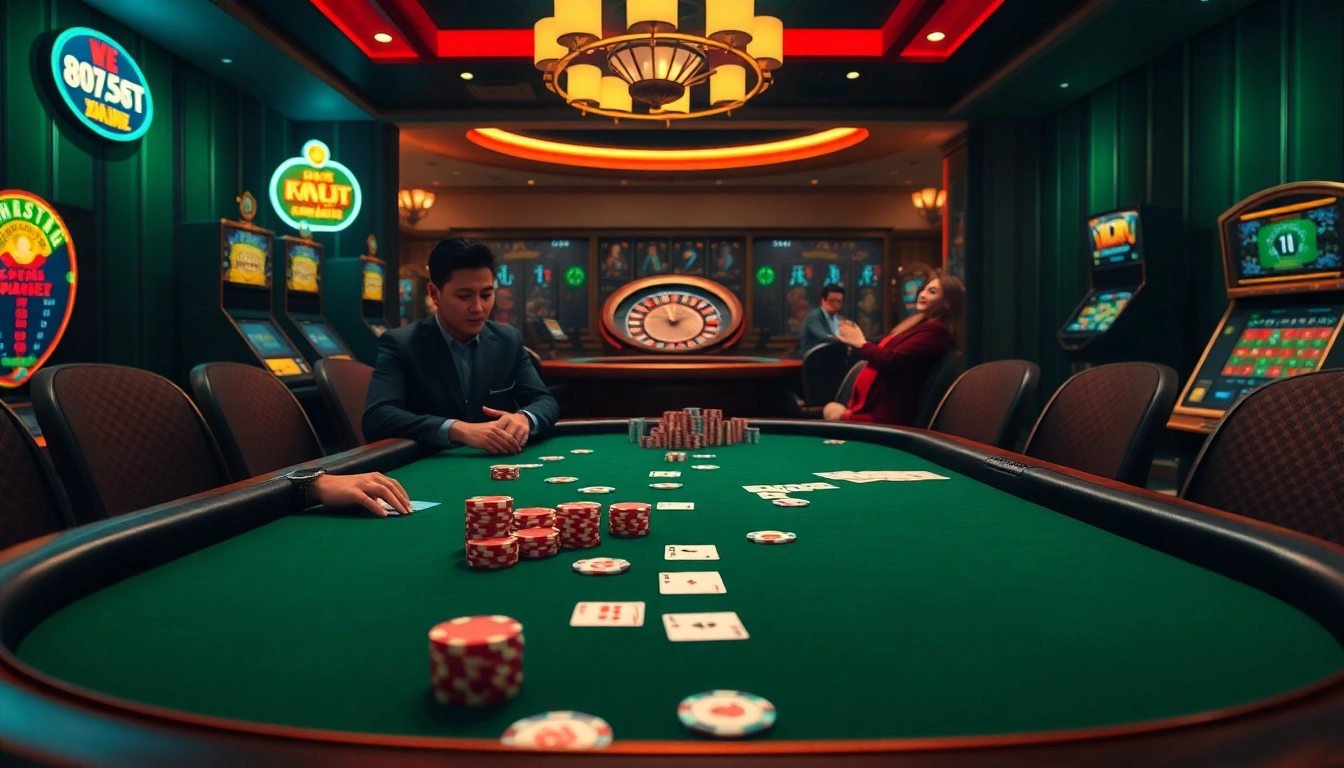 Engage in thrilling gameplay at https://i9bet.ren/ with luxurious poker chips and cards on a casino table.