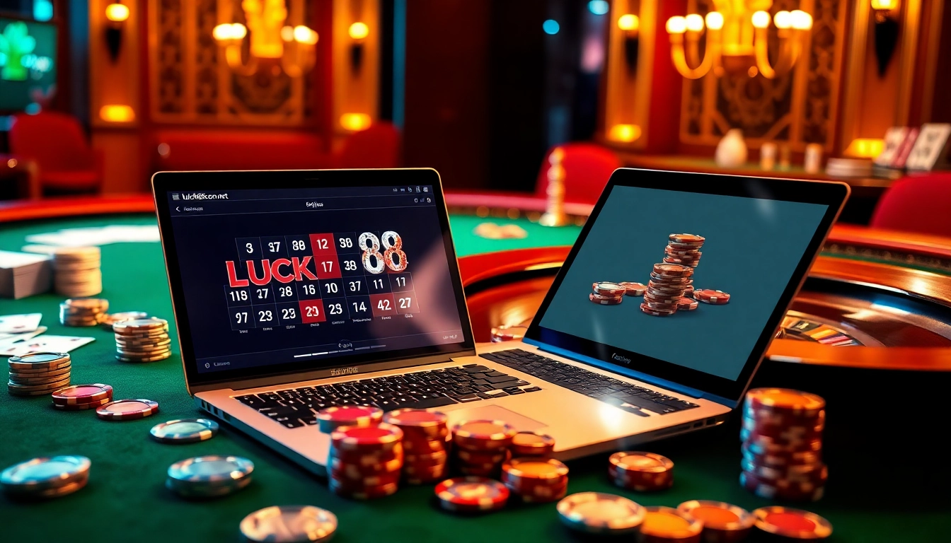 Engaging gamblers with online gaming success at https://luck88com.net/ featuring roulette and poker elements.