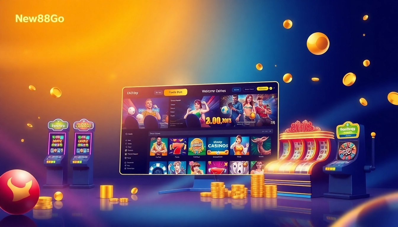 Exciting online gaming interface of new88go.com showcasing diverse gambling products and bonuses.