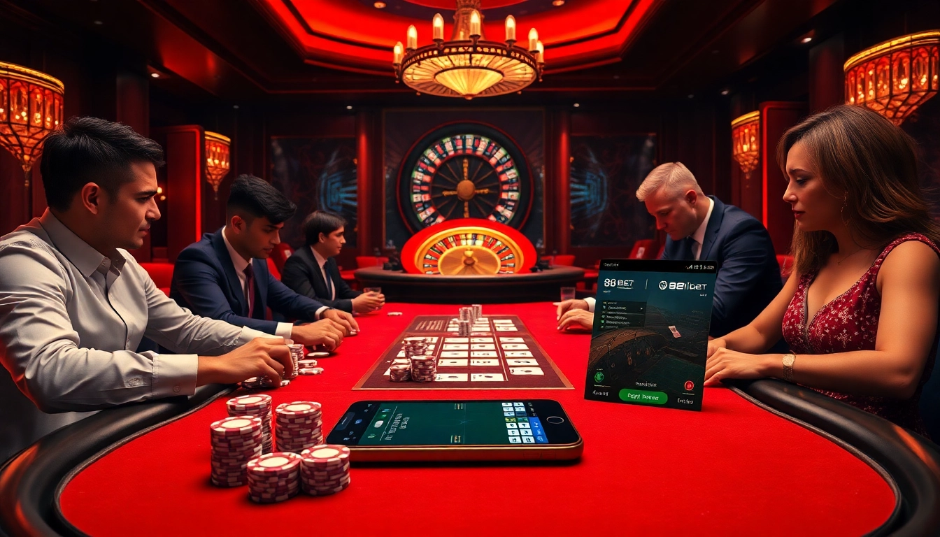 Engage in thrilling betting at the 88i bet casino table with poker chips and cards.